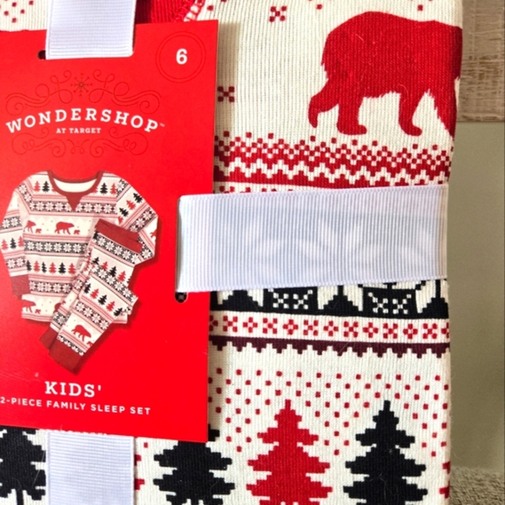2 piece 100% Cotton Kids Pajama Family sleep set, Holiday Christmas, size 6